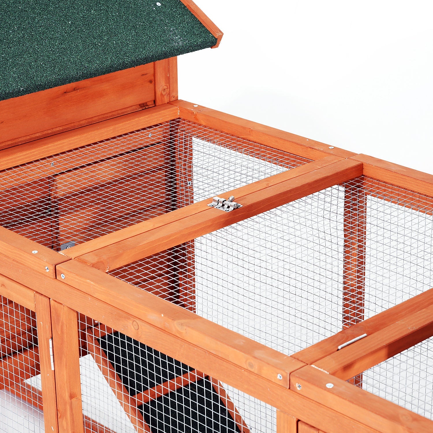 KFX-3624637 Large Outdoor Dual Chicken Coop with Nesting Boxes and Ramps for Structured Poultry Living