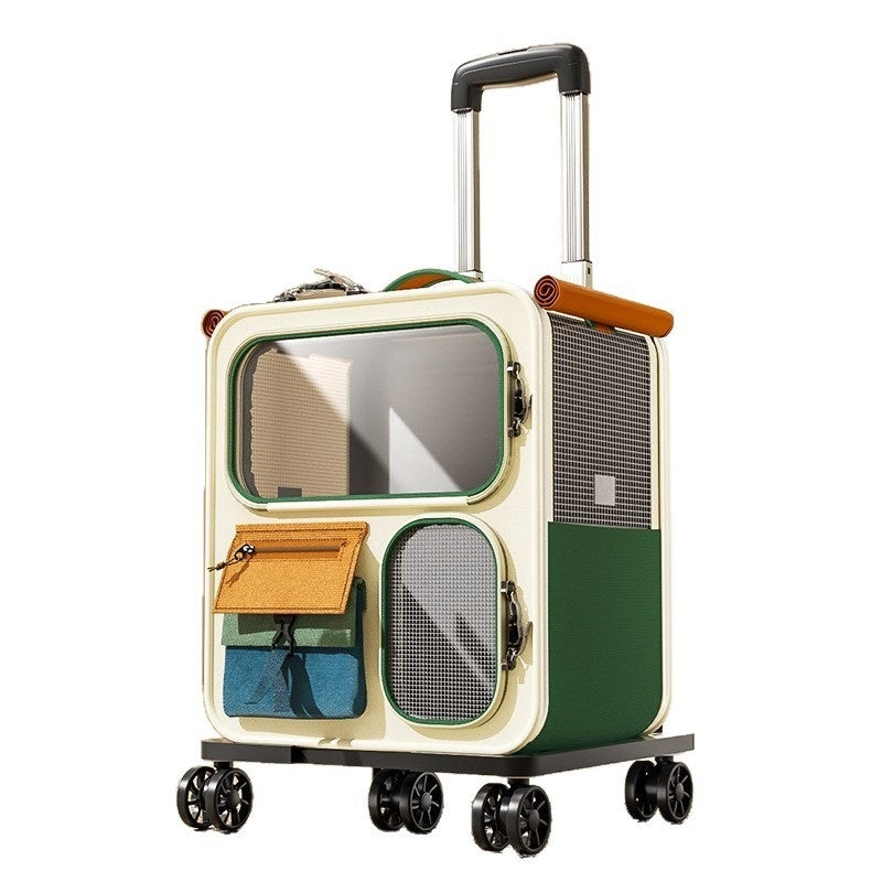 KFX-3628989 Large-Capacity Cat Carrier Backpack - Multi-Functional Rolling Design, Foldable, Lightweight Options Available