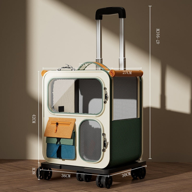 KFX-3628989 Large-Capacity Cat Carrier Backpack - Multi-Functional Rolling Design, Foldable, Lightweight Options Available