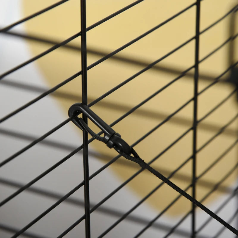 KFX-3657405 Large Small Animal Cage with Rolling Wheels, Multiple Platforms, and Easy Cleaning