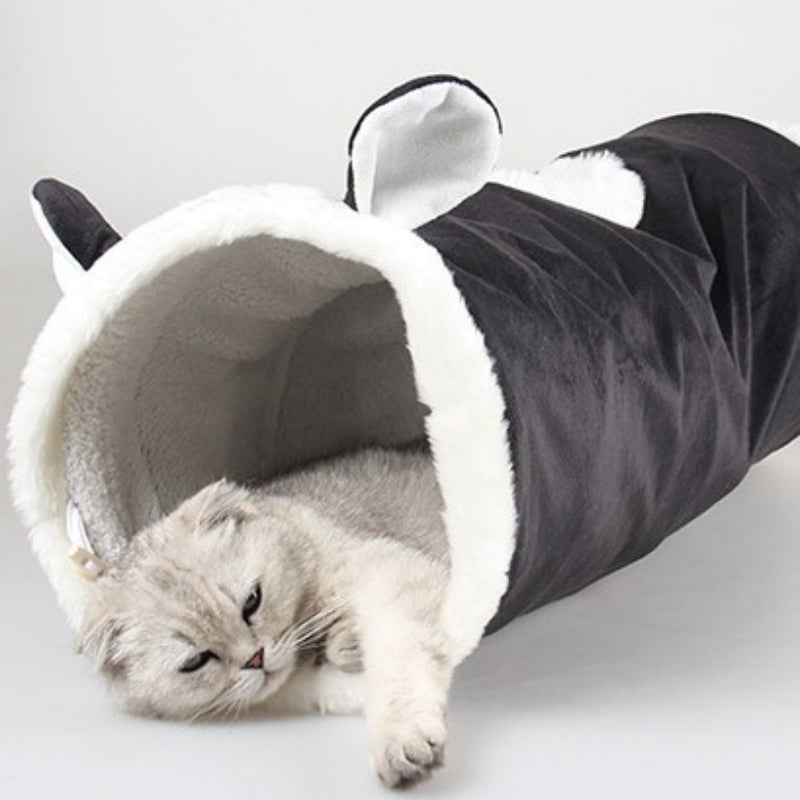 KFX-3664573 Cartoon Animal Plush Sounding Toys - Black Cat, Dinosaur, Giraffe, Cat Tunnel, 24cm Diameter, Flannel Paper