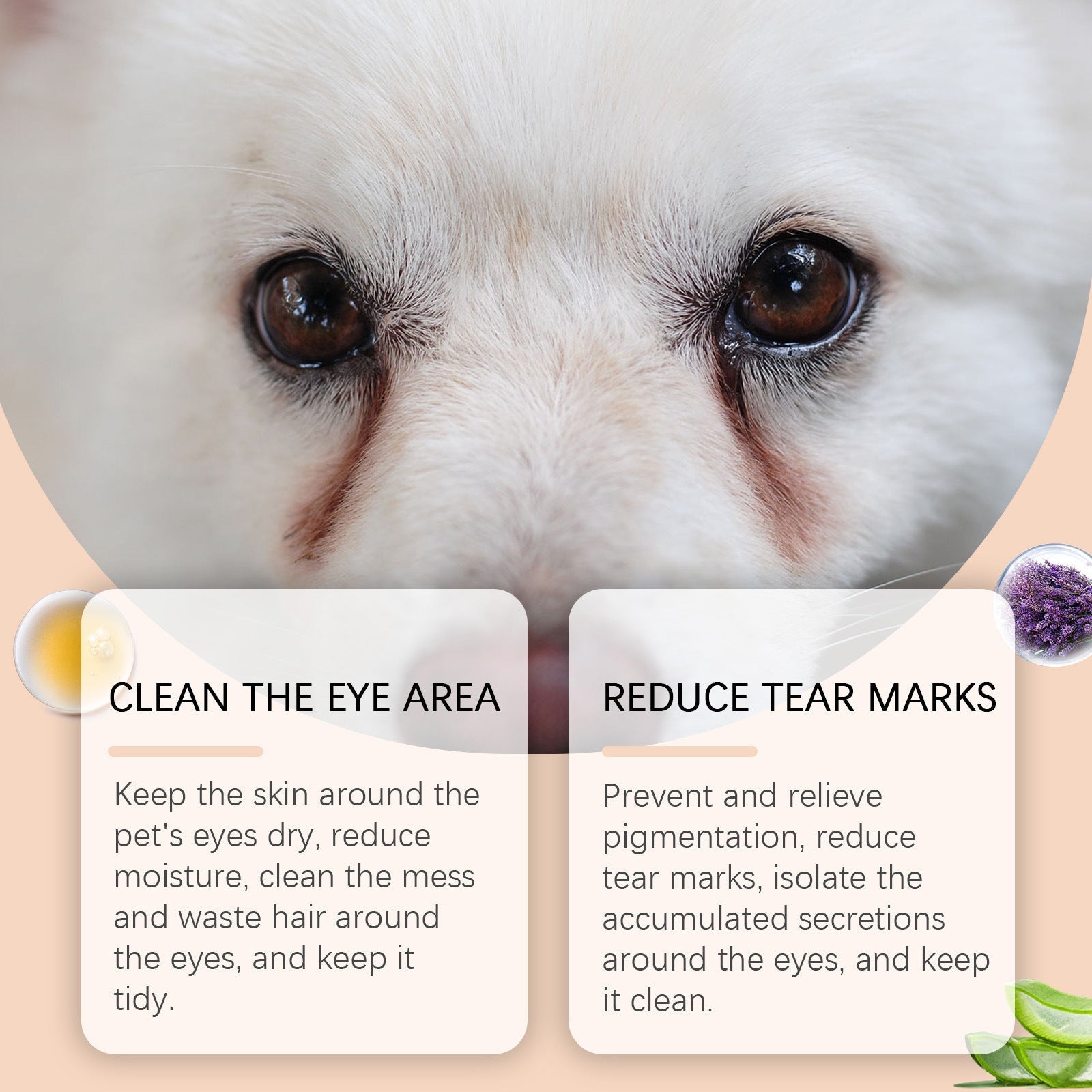 KFX-3699901 Pet Tears Cleaning Cream - Gentle Formula for Effective Tear Stain Removal, 30g