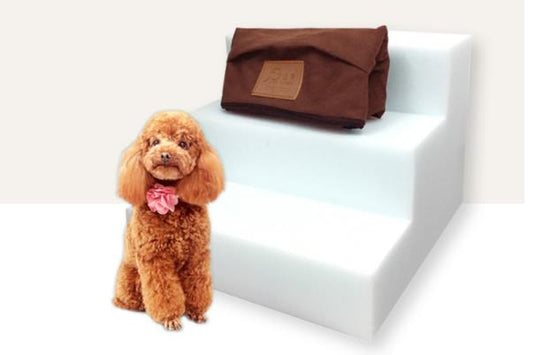 KFX-3728317 Pet Stair Ladder for Dogs - Ideal for Small Breeds and Older Pets, Easy Storage Design