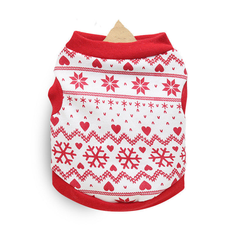 KFX-3741629 Festive Fleece Vest for Dogs and Cats - Casual Holiday Outfit