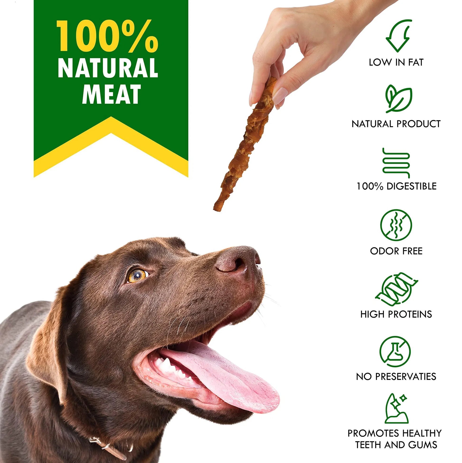 KFX-3763645 Natural Chicken-Wrapped Rawhide Chews for Dogs - Grain-Free, Healthy Treats for Dental Care and Training