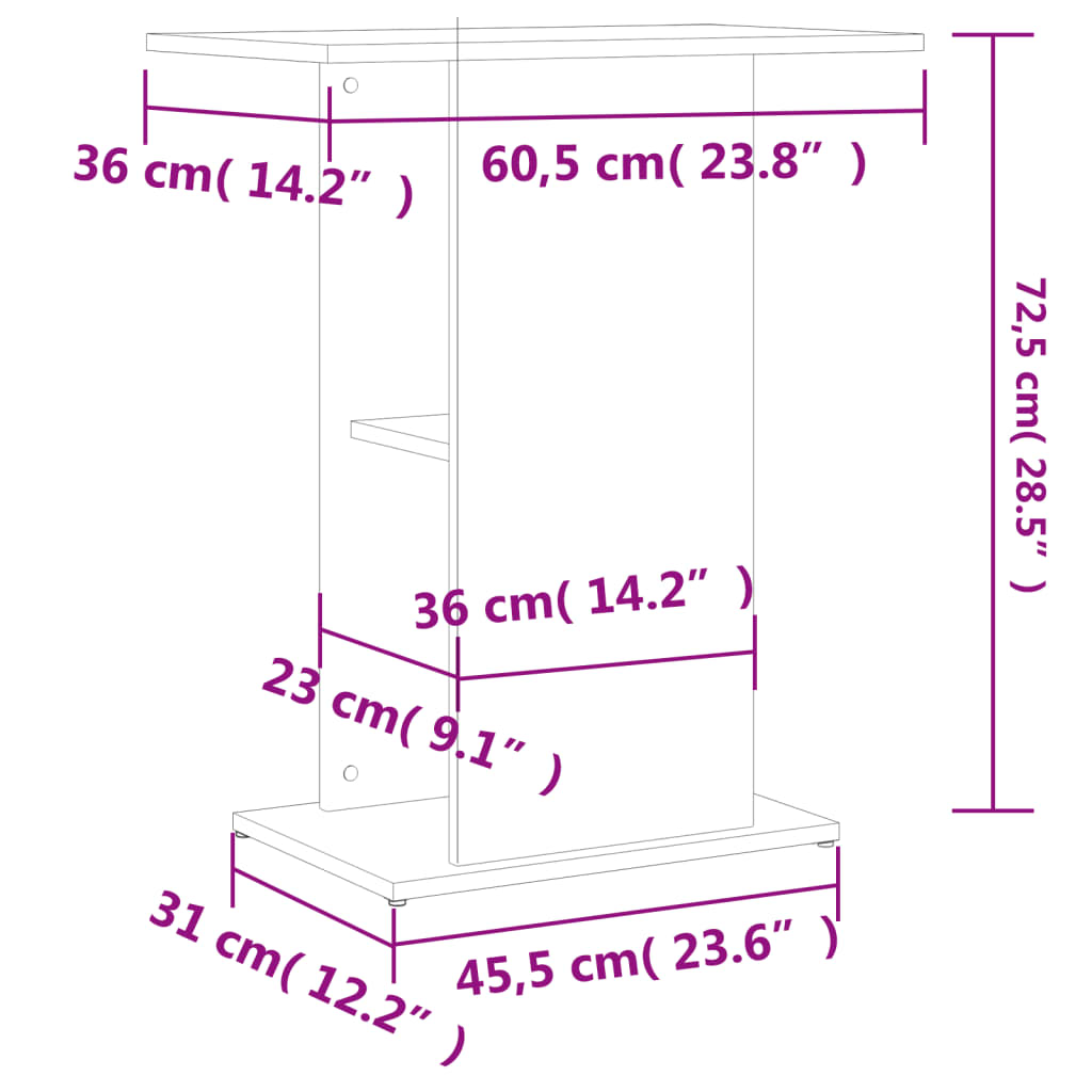 KFX-3838141 Aquarium Stand for 60.5 x 36 x 72.5 cm Tanks – Engineered Wood, Various Color Options