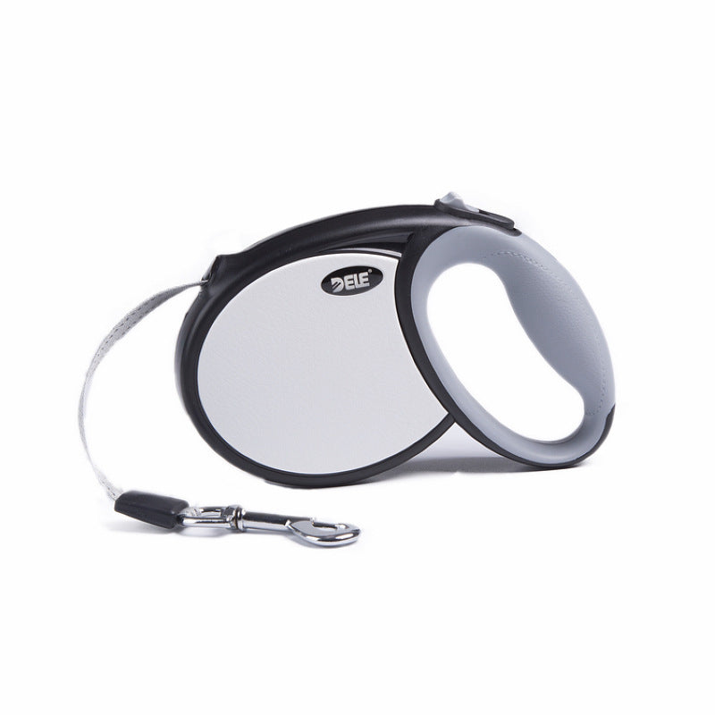 KFX-3865661 Automatic Retractable Dog Leash, 5m Traction Belt for Dogs up to 30kg, Black/White Options