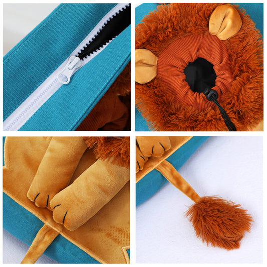 KFX-3906621 Lion Cub Shoulder Bag for Small Pets - 100% Cotton Canvas, Multiple Colors, Universal Fit for Pets Up to 3.5 kg