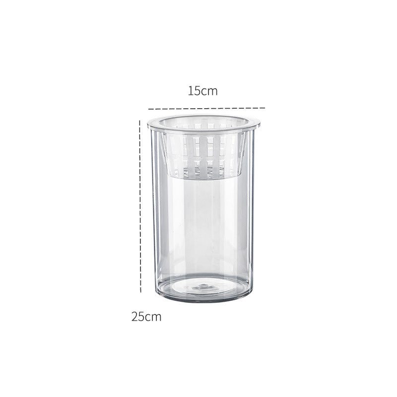 KFX-3936445 Transparent Ecosystem Column Fish Tank for Creative Desktop Decoration