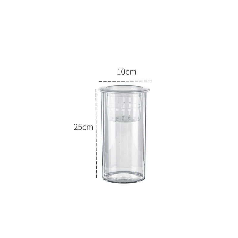 KFX-3936445 Transparent Ecosystem Column Fish Tank for Creative Desktop Decoration