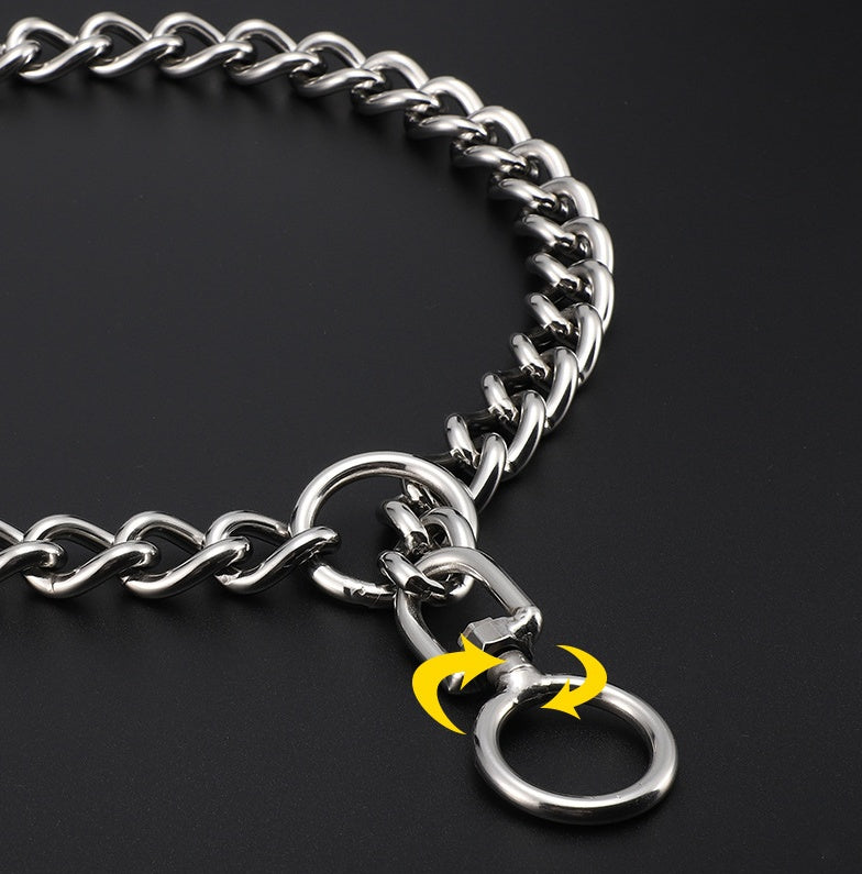 KFX-4010429 Stainless Steel Dog Collar Chain for German Shepherds and Rottweilers - Multiple Sizes Available