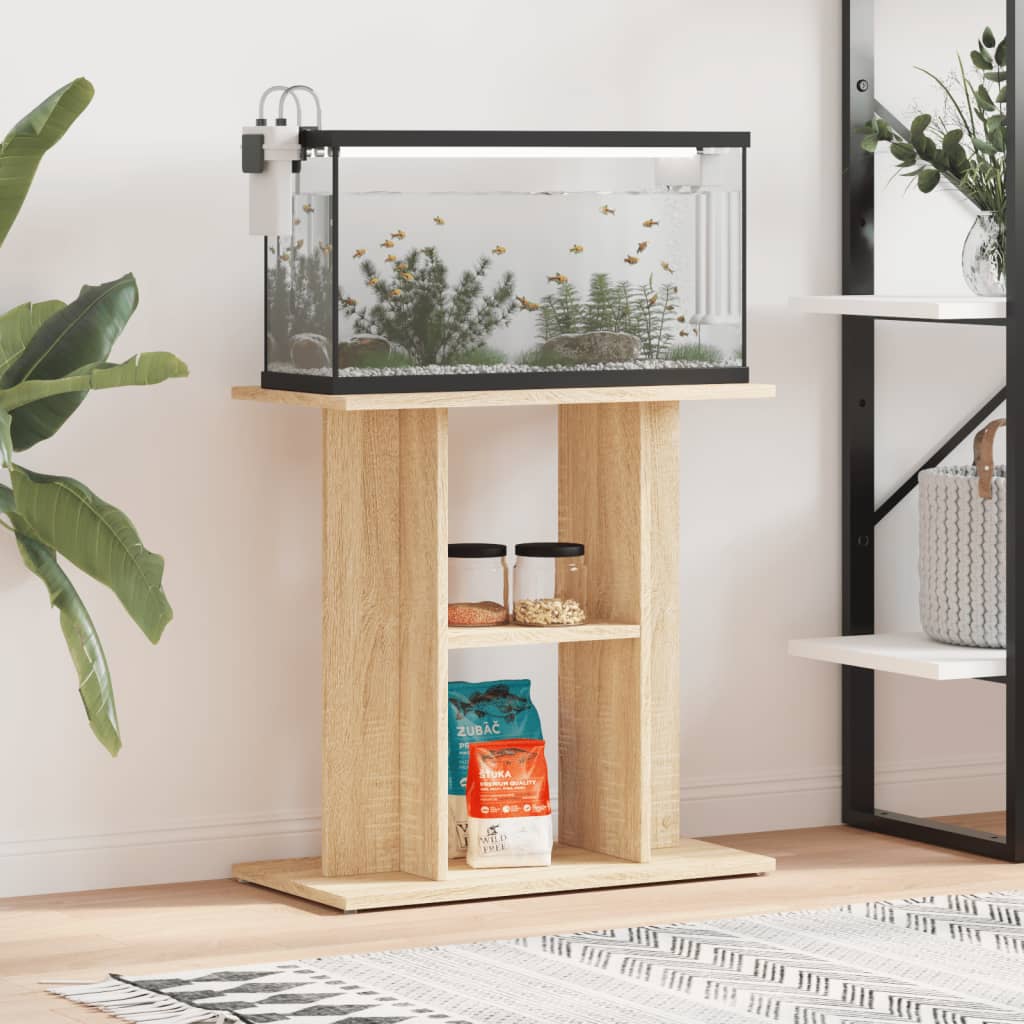 KFX-4034749 Aquarium Stand in Engineered Wood with Ample Storage and Wall Bracket for Stability