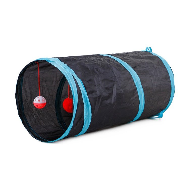 KFX-4057789 Collapsible Two-Way Cat Tunnel with Polyester Fabric for Pet Playtime