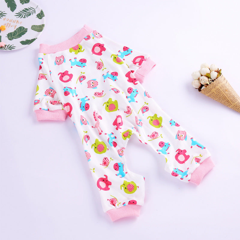 KFX-4065085 Cotton Dog Pajamas in Various Fun Designs for Four-Legged Comfort