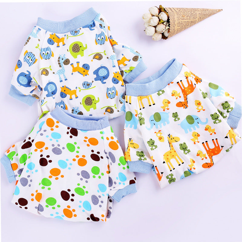 KFX-4065085 Cotton Dog Pajamas in Various Fun Designs for Four-Legged Comfort