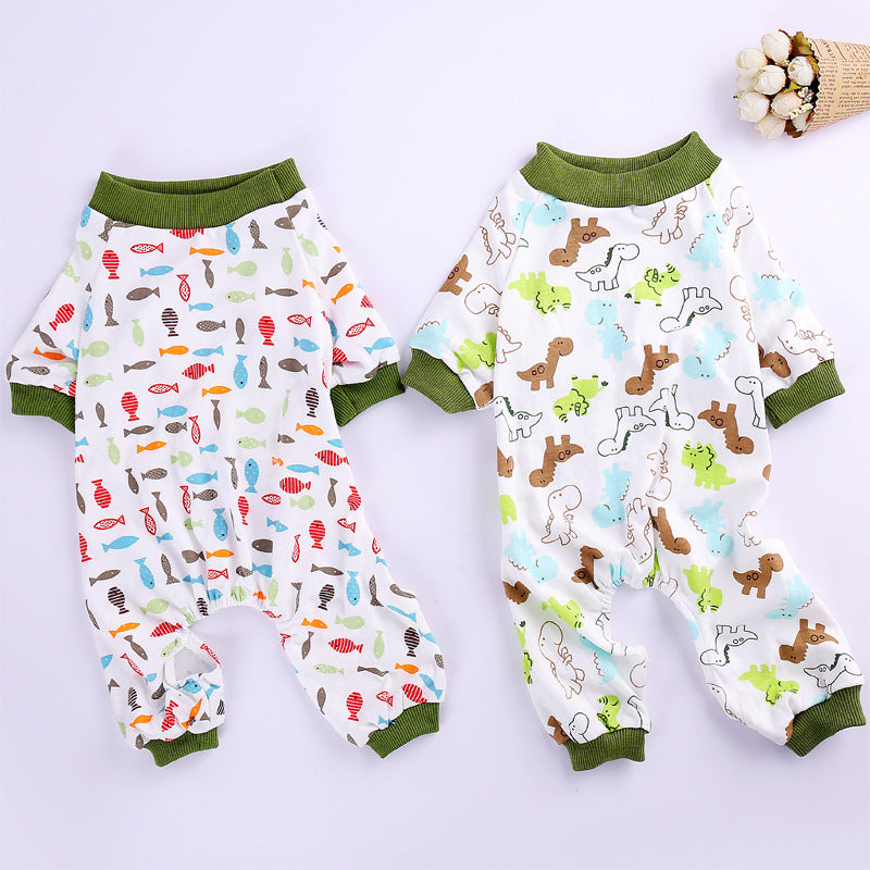 KFX-4065085 Cotton Dog Pajamas in Various Fun Designs for Four-Legged Comfort