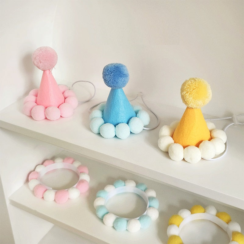 KFX-4088125 Pet Birthday Hat for Small Cats and Dogs - Cute Decoration Photo Prop
