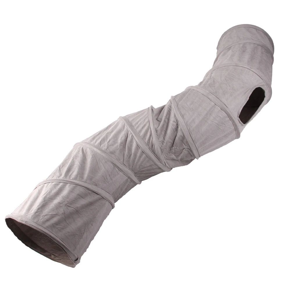 KFX-4123325 Collapsible S-Shape Cat Tunnel and Play Tube for Indoor Cats, Small Pets, and Rabbits