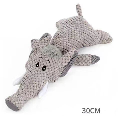 KFX-4126653 Indestructible Dog Chew Toy for Heavy Chewers - Plush Rope Squeaky Toy with Teeth Cleaning Features