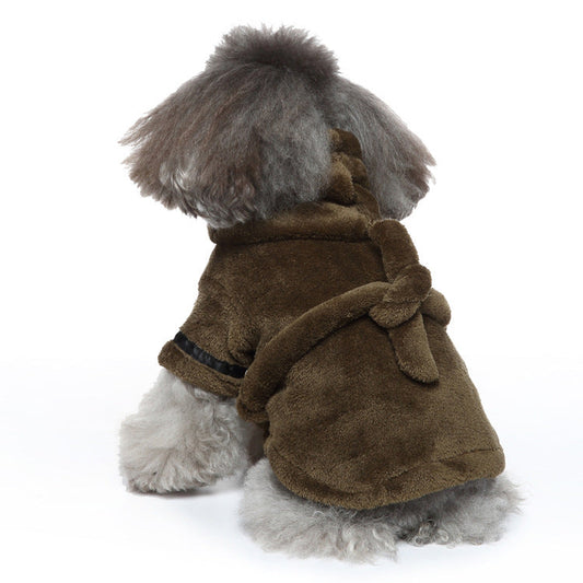 KFX-4130621 Cozy Polyester Pet Bathrobe for Dogs and Cats - Multiple Colors and Sizes Available