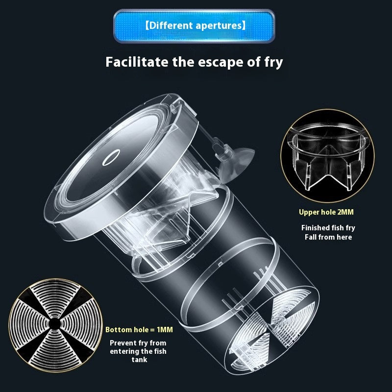 KFX-4133053 Acrylic Fish Tank Incubator Breeding Box - Floating Isolation Barrel Set