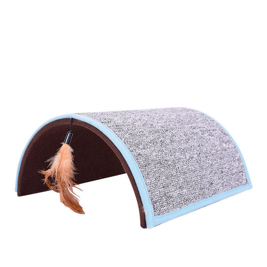 KFX-4156093 Plush Carpet Cat Scratch Board in Grey and Brown