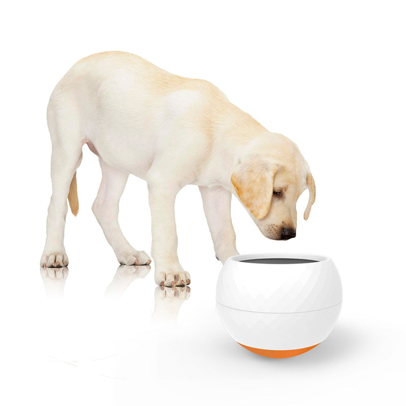 KFX-4205245 Pet Tumbler Bowl for Dogs and Cats - Slow Eating Design with Anti-Tipping Feature, Gray and Orange