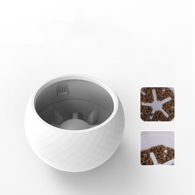 KFX-4205245 Pet Tumbler Bowl for Dogs and Cats - Slow Eating Design with Anti-Tipping Feature, Gray and Orange