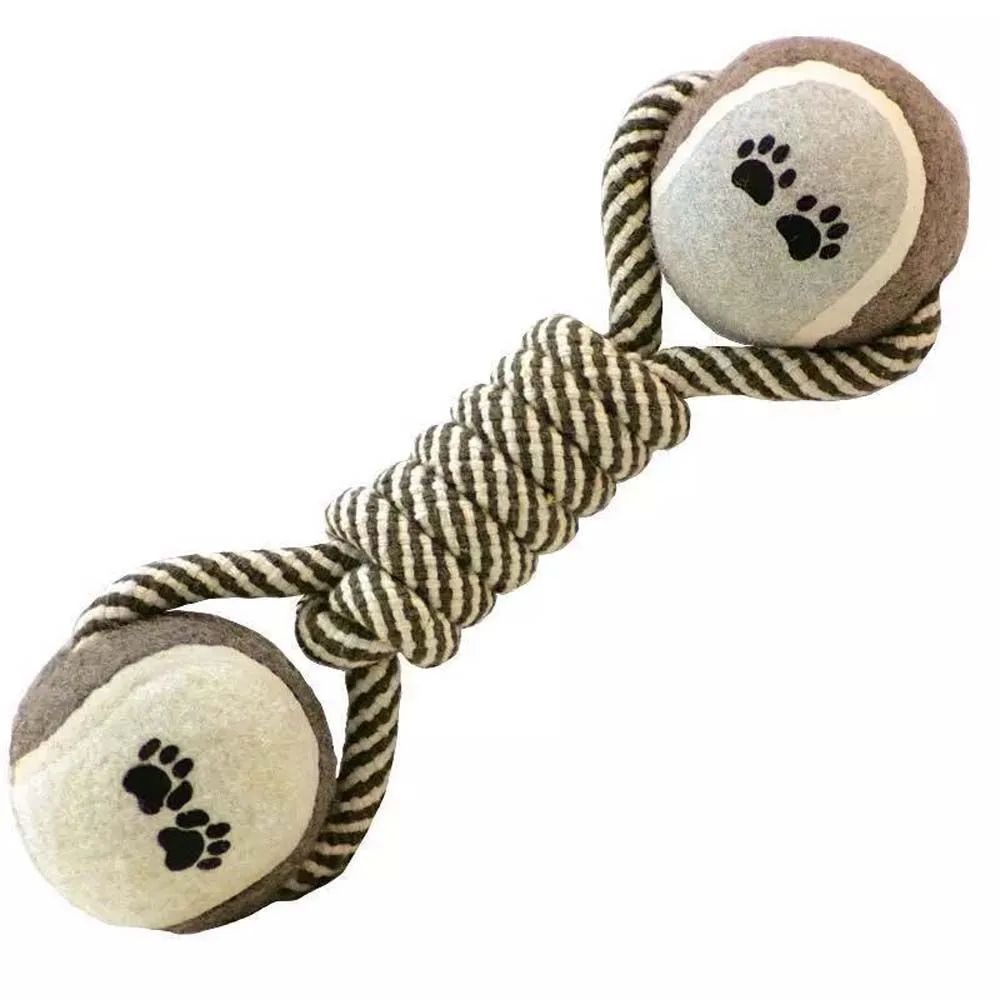 KFX-4257725 Durable Cotton Rope Knot Toy for Medium and Large Dogs - Interactive Chewing Toy