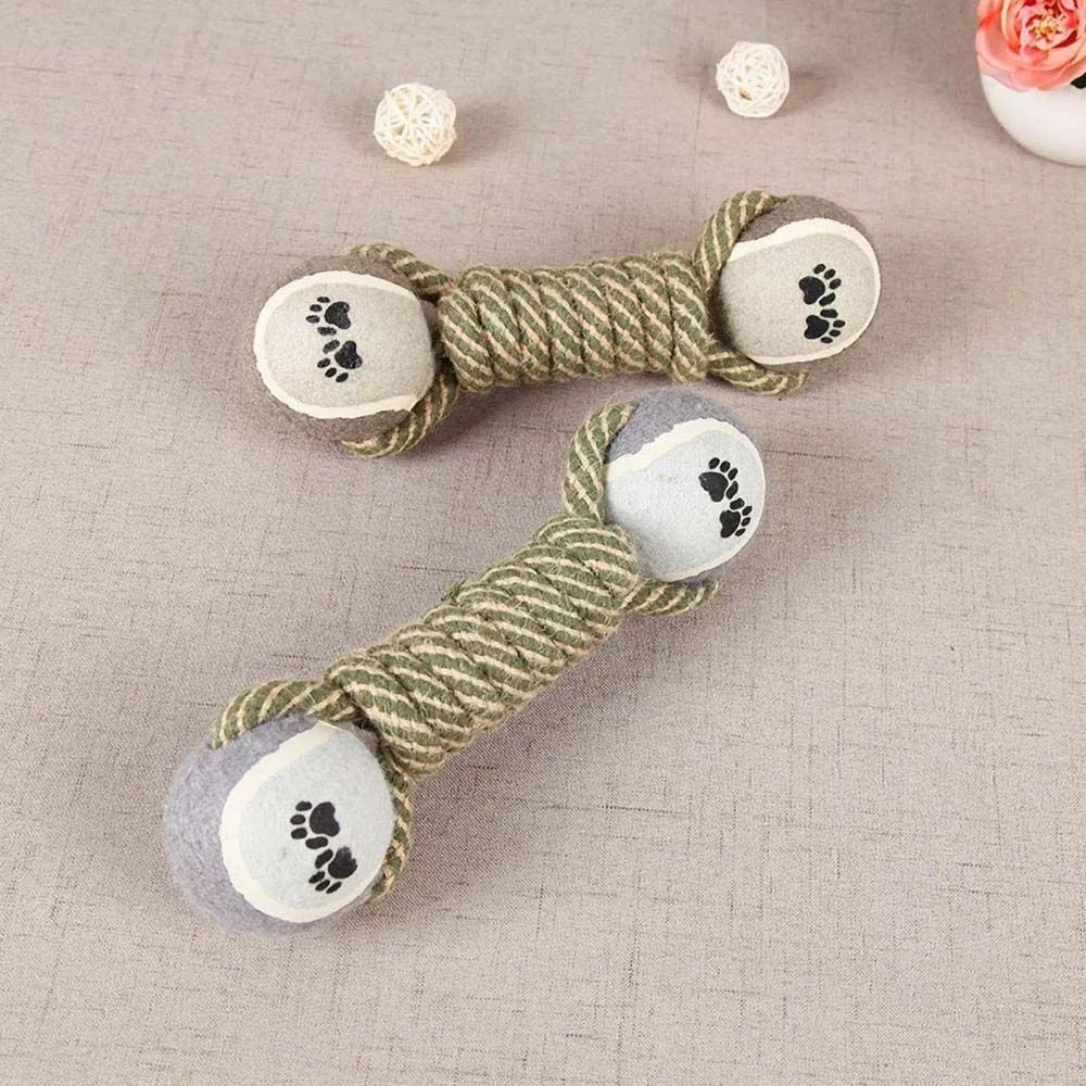 KFX-4257725 Durable Cotton Rope Knot Toy for Medium and Large Dogs - Interactive Chewing Toy