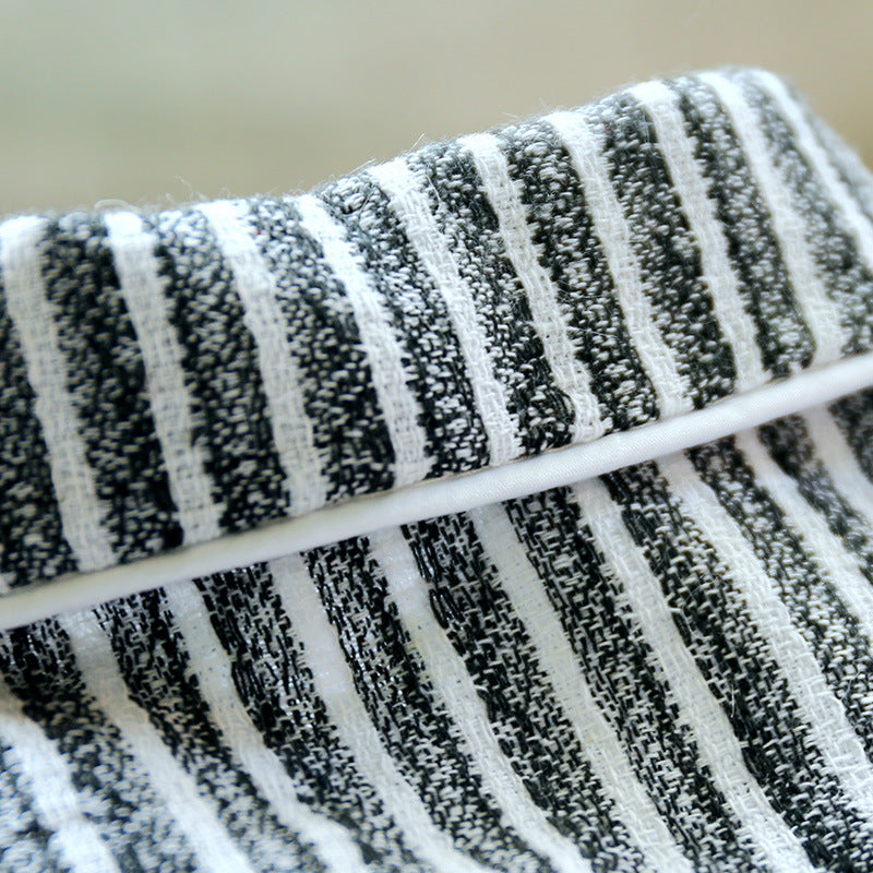 KFX-4261693 Striped Cotton and Linen Pajamas for Dogs and Cats in Pink, Blue, and Black/White