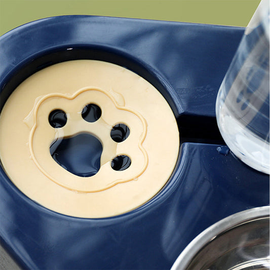 KFX-4270781 Mobile Unplugged Cat Drinking Bowl - PP, PET, and Stainless Steel, Small Size 24.5x24.5x29.5cm, Bowl Size 11x3cm