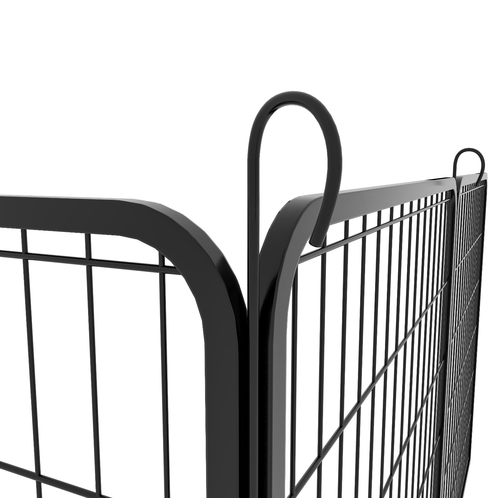 KFX-4279997 Durable Heavy-Duty Metal Playpen with Door - 6 Panels Pet Exercise Pen for Indoor & Outdoor Use