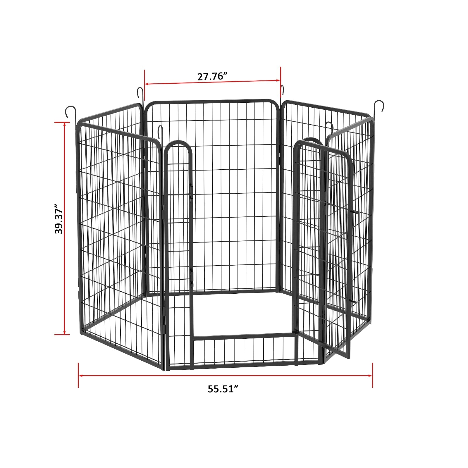 KFX-4279997 Durable Heavy-Duty Metal Playpen with Door - 6 Panels Pet Exercise Pen for Indoor & Outdoor Use