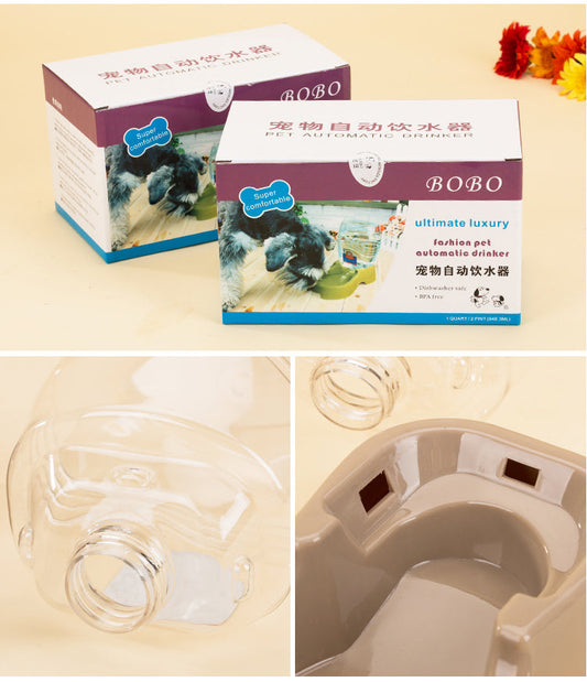 KFX-4299453 Dual-Purpose Cat Feeder and Drinking Fountain - Durable ABS and PVC Alloy Materials