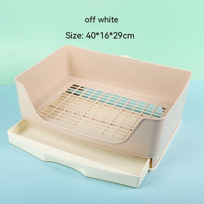 KFX-4312765 Rabbit Drawer Fence Toilet Anti-Spray - Plastic, 40x16x29cm, Available in Pink, Blue, Milky White