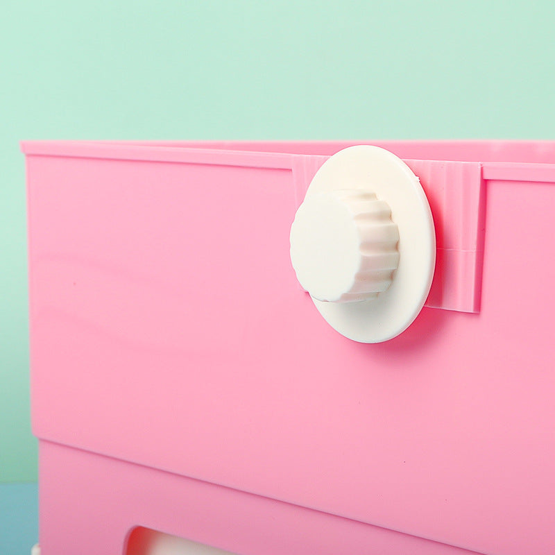 KFX-4312765 Rabbit Drawer Fence Toilet Anti-Spray - Plastic, 40x16x29cm, Available in Pink, Blue, Milky White