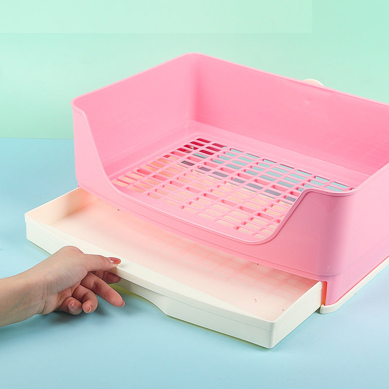 KFX-4312765 Rabbit Drawer Fence Toilet Anti-Spray - Plastic, 40x16x29cm, Available in Pink, Blue, Milky White