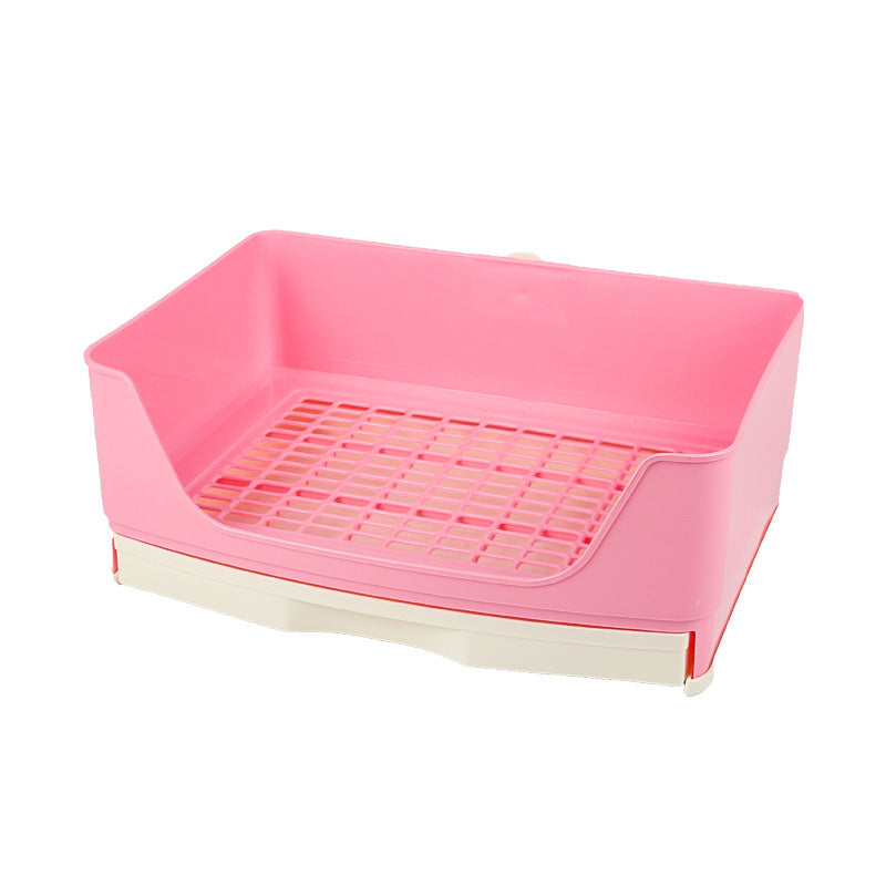 KFX-4312765 Rabbit Drawer Fence Toilet Anti-Spray - Plastic, 40x16x29cm, Available in Pink, Blue, Milky White