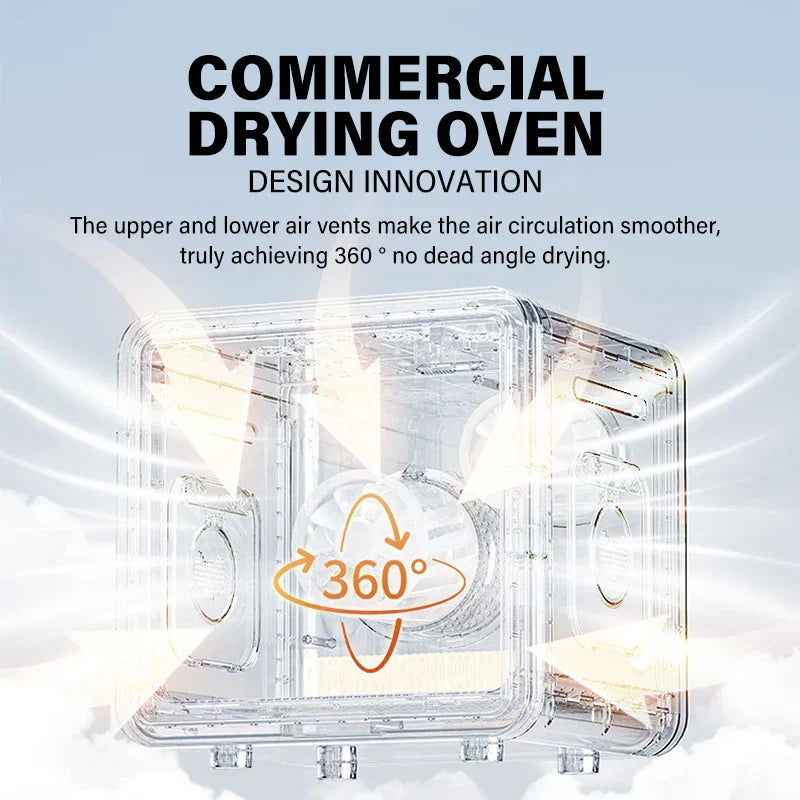 KFX-431635 Automatic Pet Dryer Box with Smart Temperature Control for Small Dogs and Cats, 82L Capacity, Ultra Quiet Design