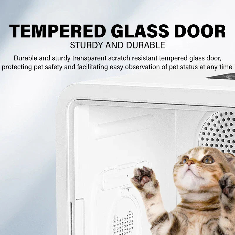 KFX-431635 Automatic Pet Dryer Box with Smart Temperature Control for Small Dogs and Cats, 82L Capacity, Ultra Quiet Design