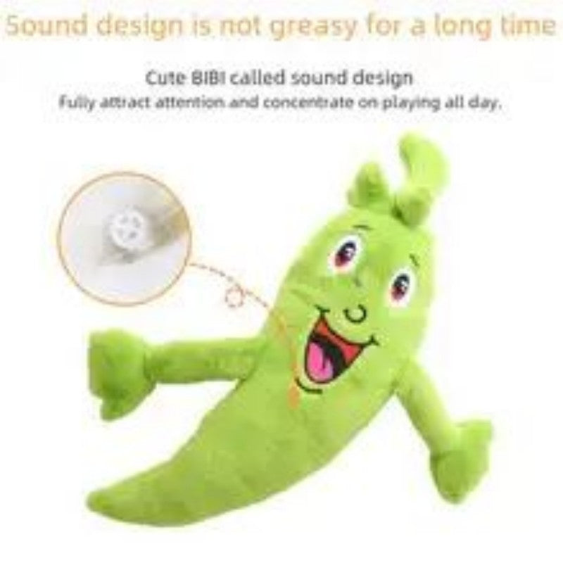 KFX-4335805 Soft Plush Squeaky Chew Toy for Medium to Large Dogs - Vegetable Design Pet Accessory