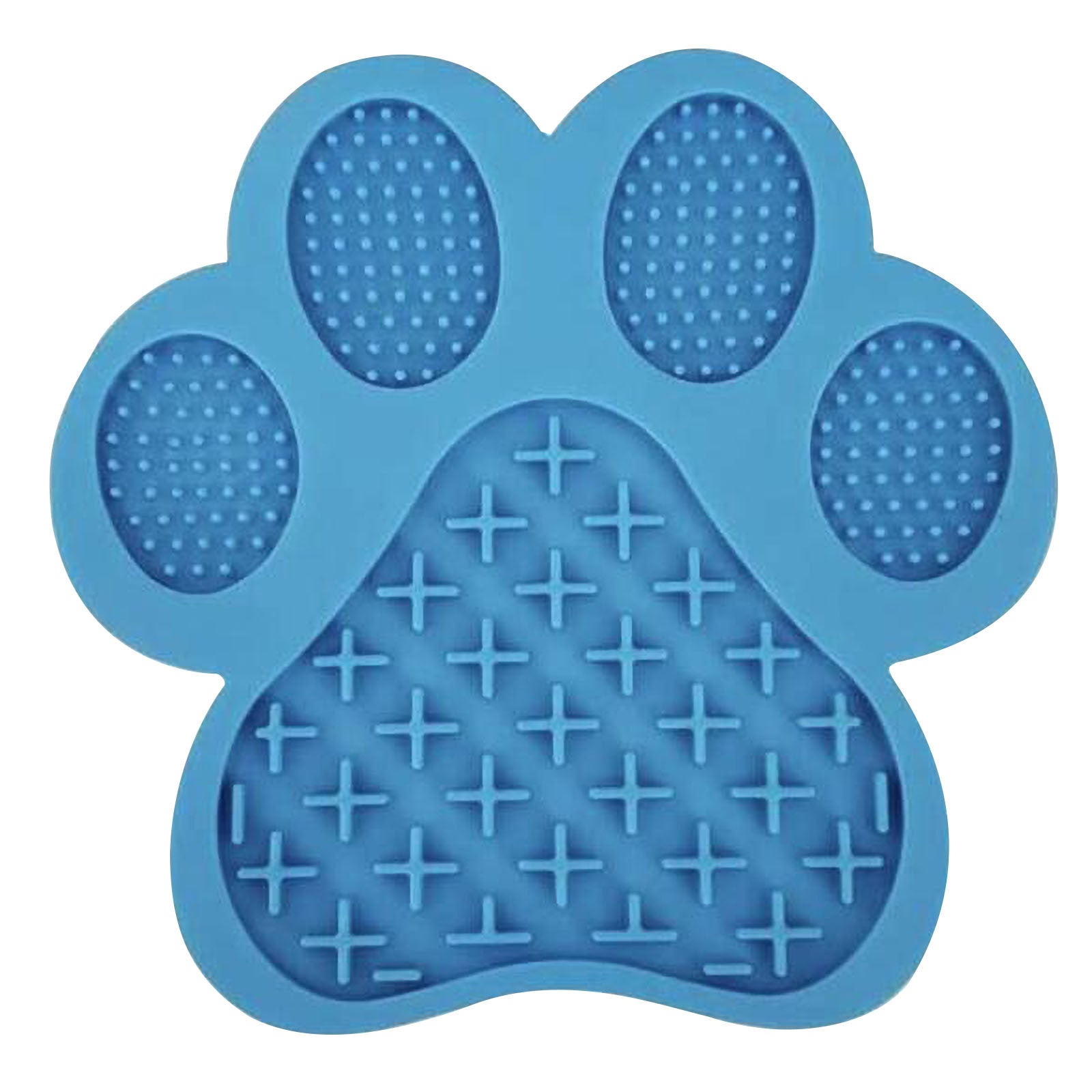 KFX-4336317 Silicone Dog Bath Lick Pad - Food-Grade, Non-Toxic, Paw Shaped, Durable and Flexible, 180mm x 180mm