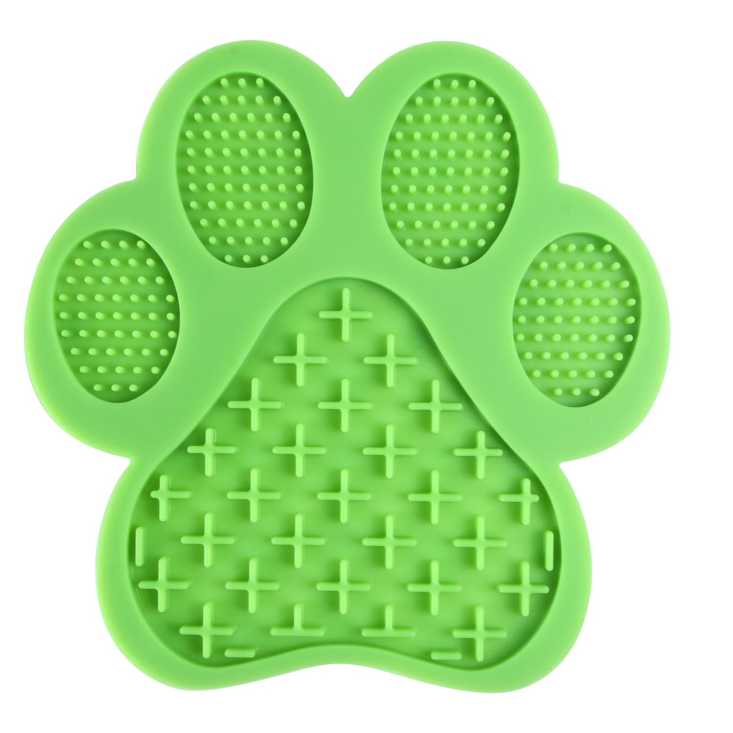 KFX-4336317 Silicone Dog Bath Lick Pad - Food-Grade, Non-Toxic, Paw Shaped, Durable and Flexible, 180mm x 180mm