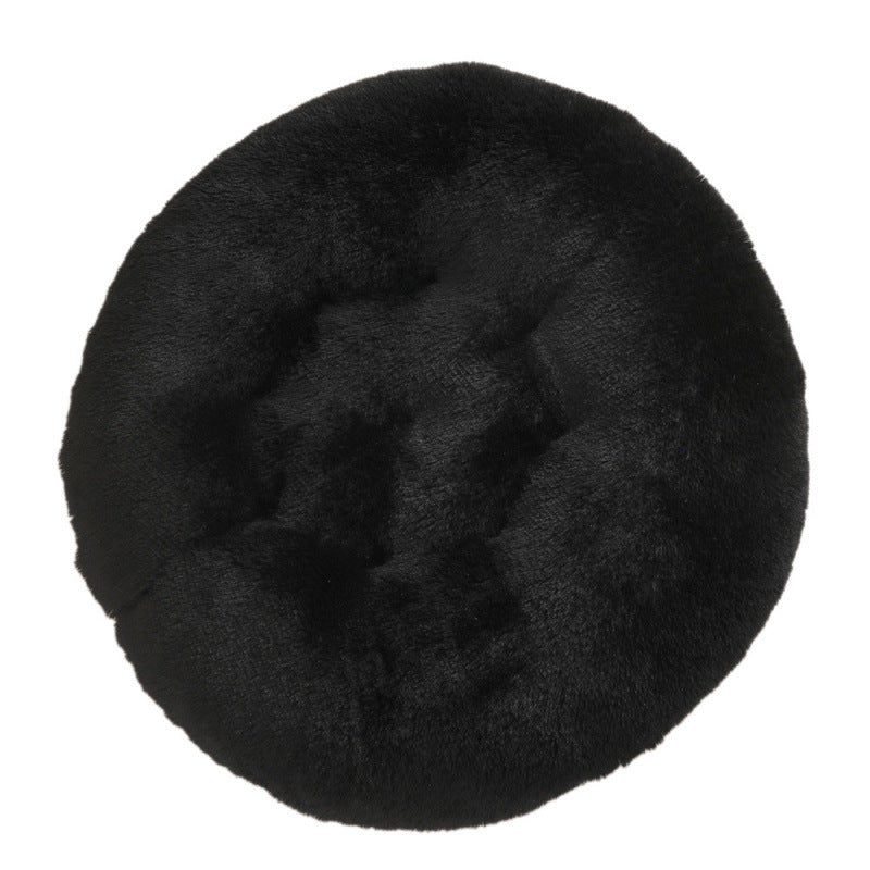 KFX-4406077 Plush Round Dog Mat Bed in Various Colors for Cozy Sleep Environment