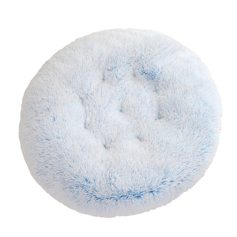 KFX-4406077 Plush Round Dog Mat Bed in Various Colors for Cozy Sleep Environment