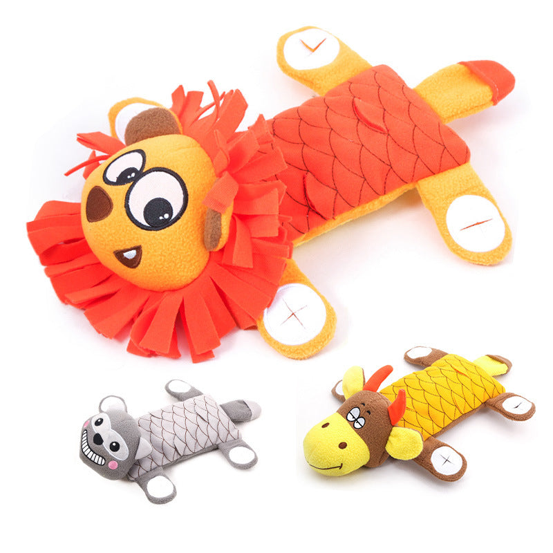 KFX-4499645 Interactive Plush Dog Toy with Hidden Snacks and Sound Features