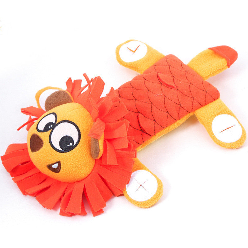 KFX-4499645 Interactive Plush Dog Toy with Hidden Snacks and Sound Features