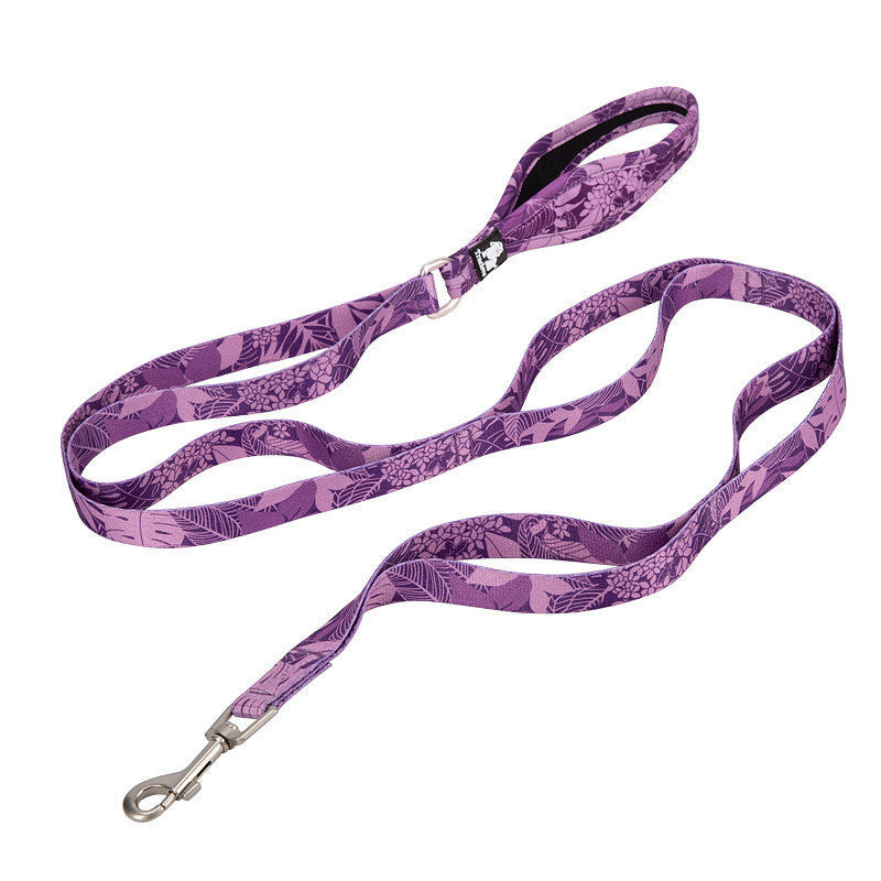 KFX-4521021 Durable Polyester Dog Traction Belt with Aluminum Shrimp Button - Multiple Colors Available