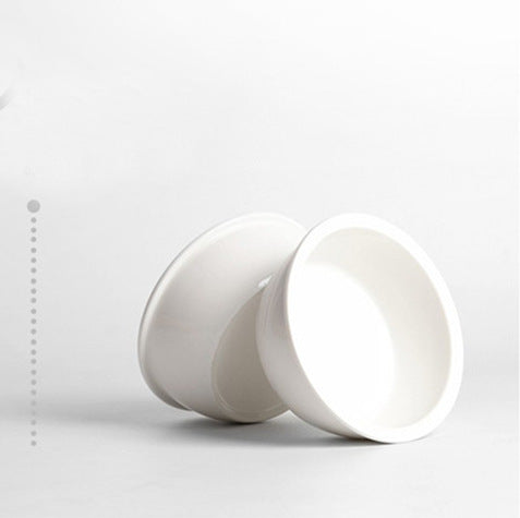 KFX-4532925 Solid Wood Cat Bowl with Bone China Dish Rack - Easy to Clean and Eco-Friendly